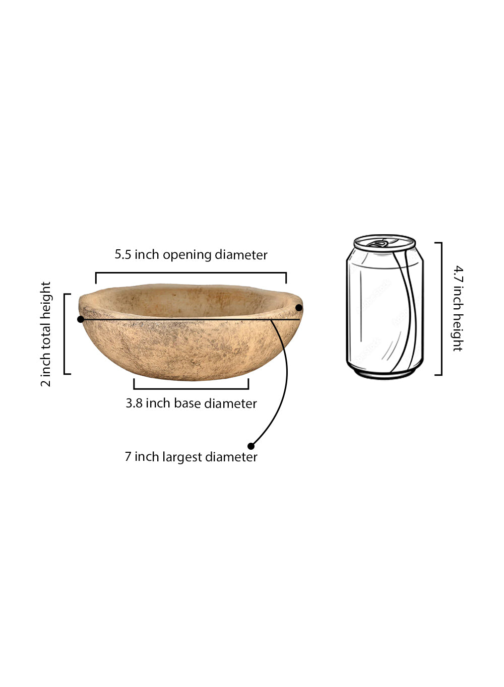 Stonelook Shallow Ceramic Décor Bowl Collection