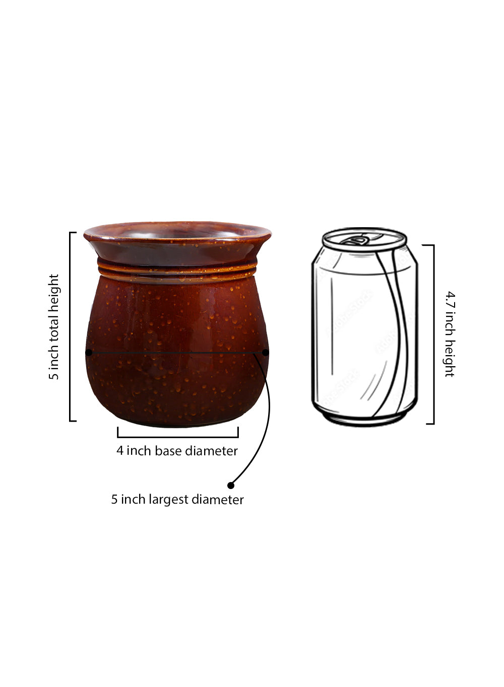 Amber Brown Ceramic Bell Planter Collection