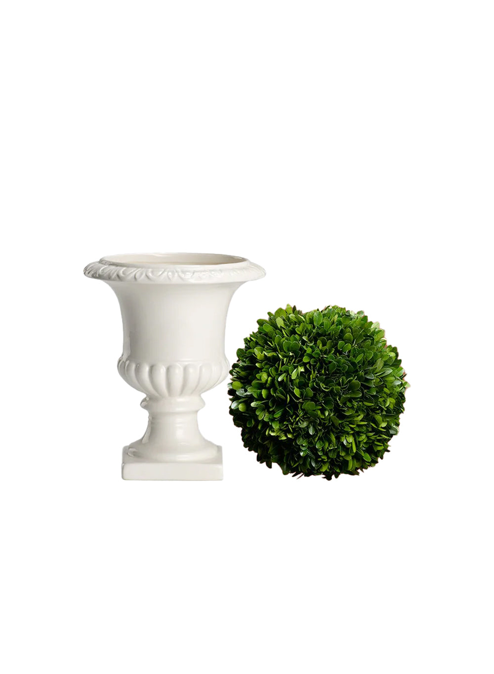 Bundle: Pedestal Urn with Boxwood Ball