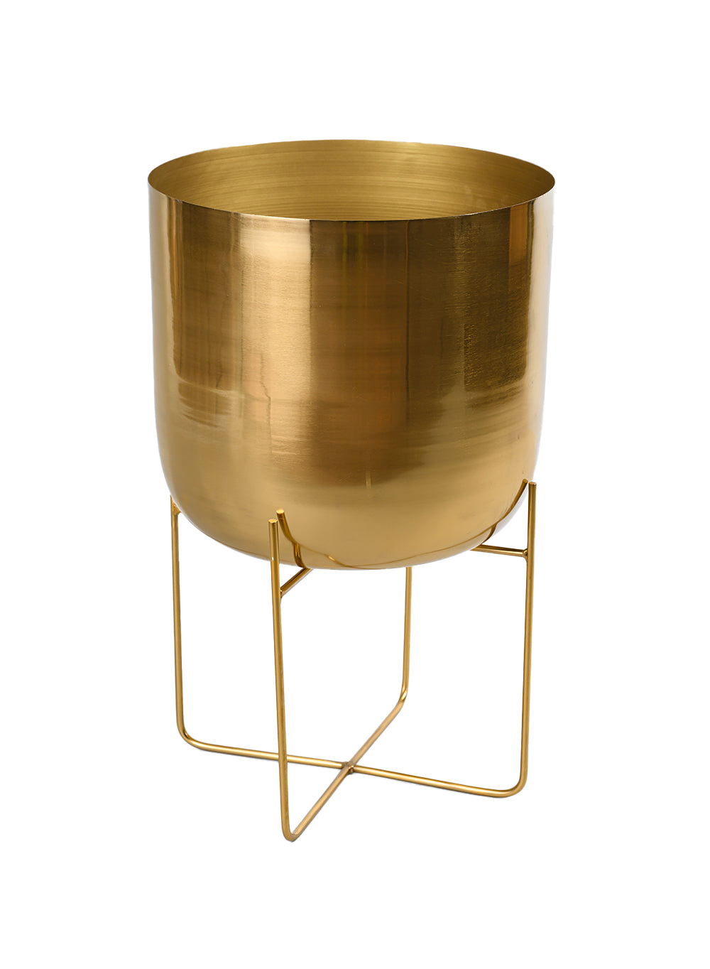 Gold Planter with Detachable Metal Stand, in 4 Sizes