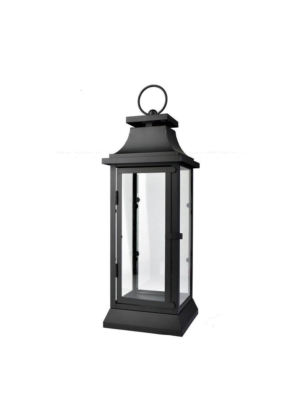 Serene Spaces Living Black/ White Hurricane Lanterns, in 3 sizes