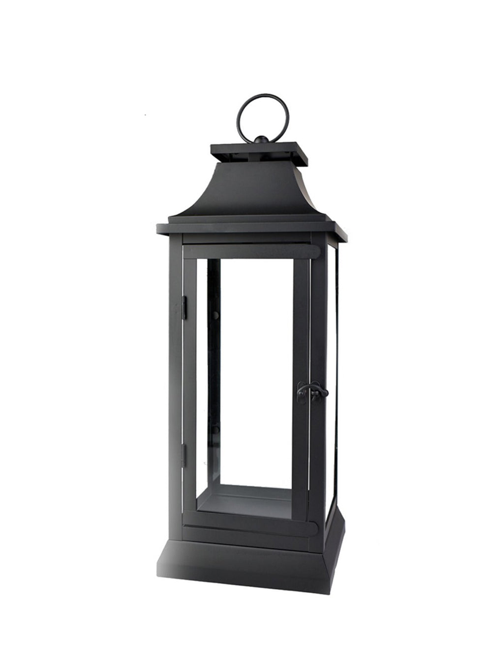 Serene Spaces Living Black/ White Hurricane Lanterns, in 3 sizes