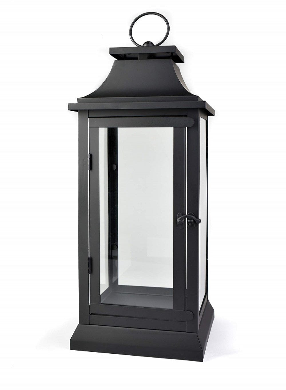 Serene Spaces Living Black/ White Hurricane Lanterns, in 3 sizes