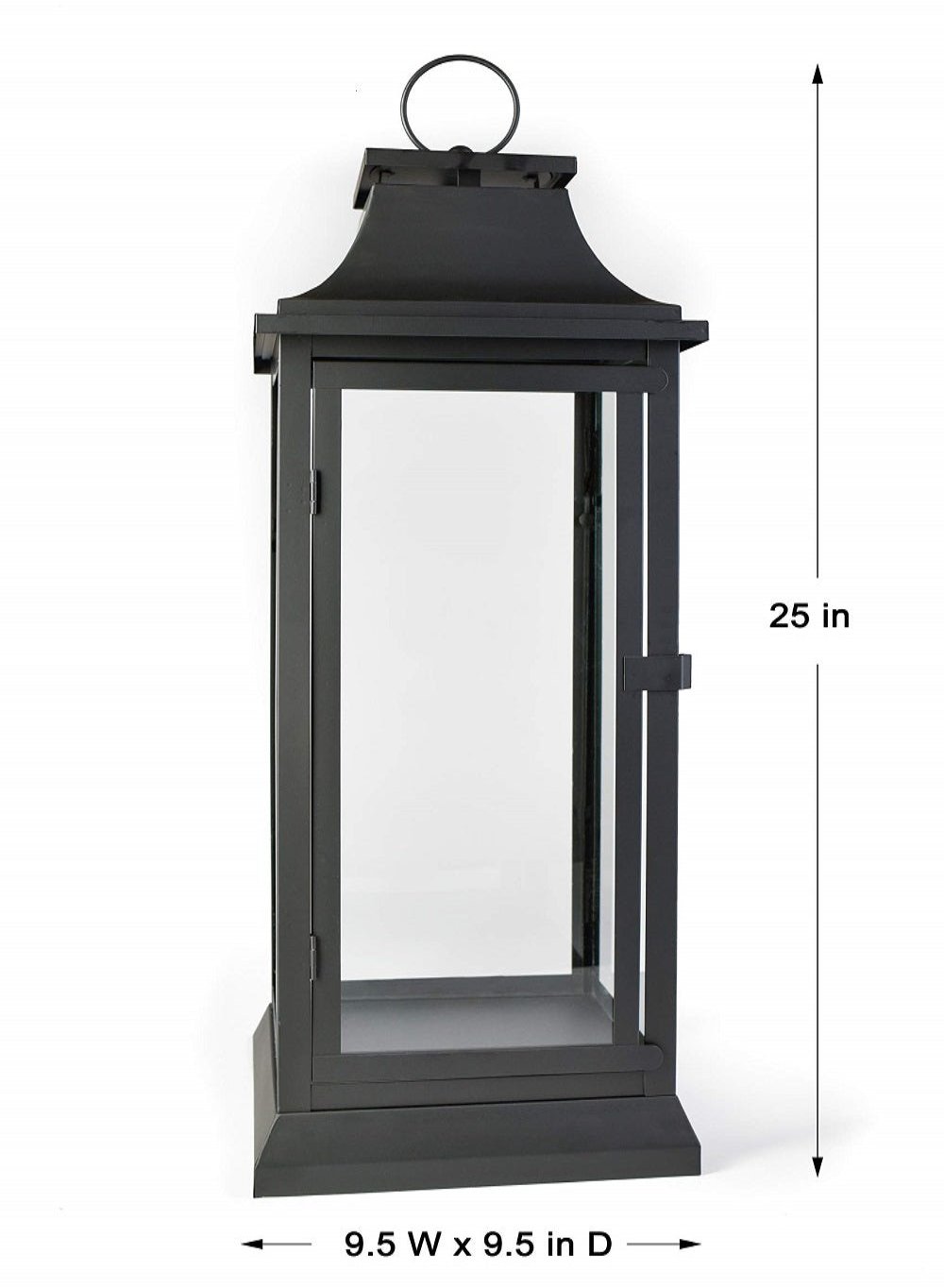 Serene Spaces Living Black/ White Hurricane Lanterns, in 3 sizes