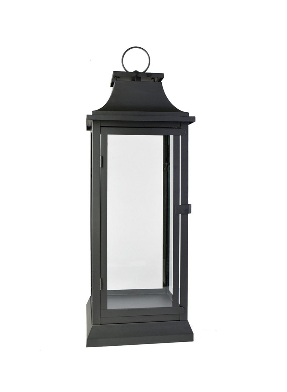 Serene Spaces Living Black/ White Hurricane Lanterns, in 3 sizes