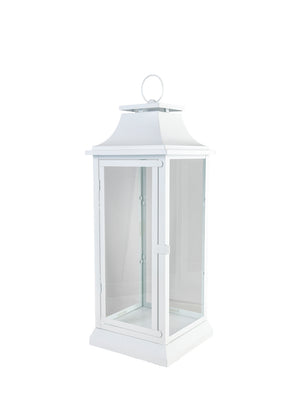 Serene Spaces Living Black/ White Hurricane Lanterns, in 3 sizes