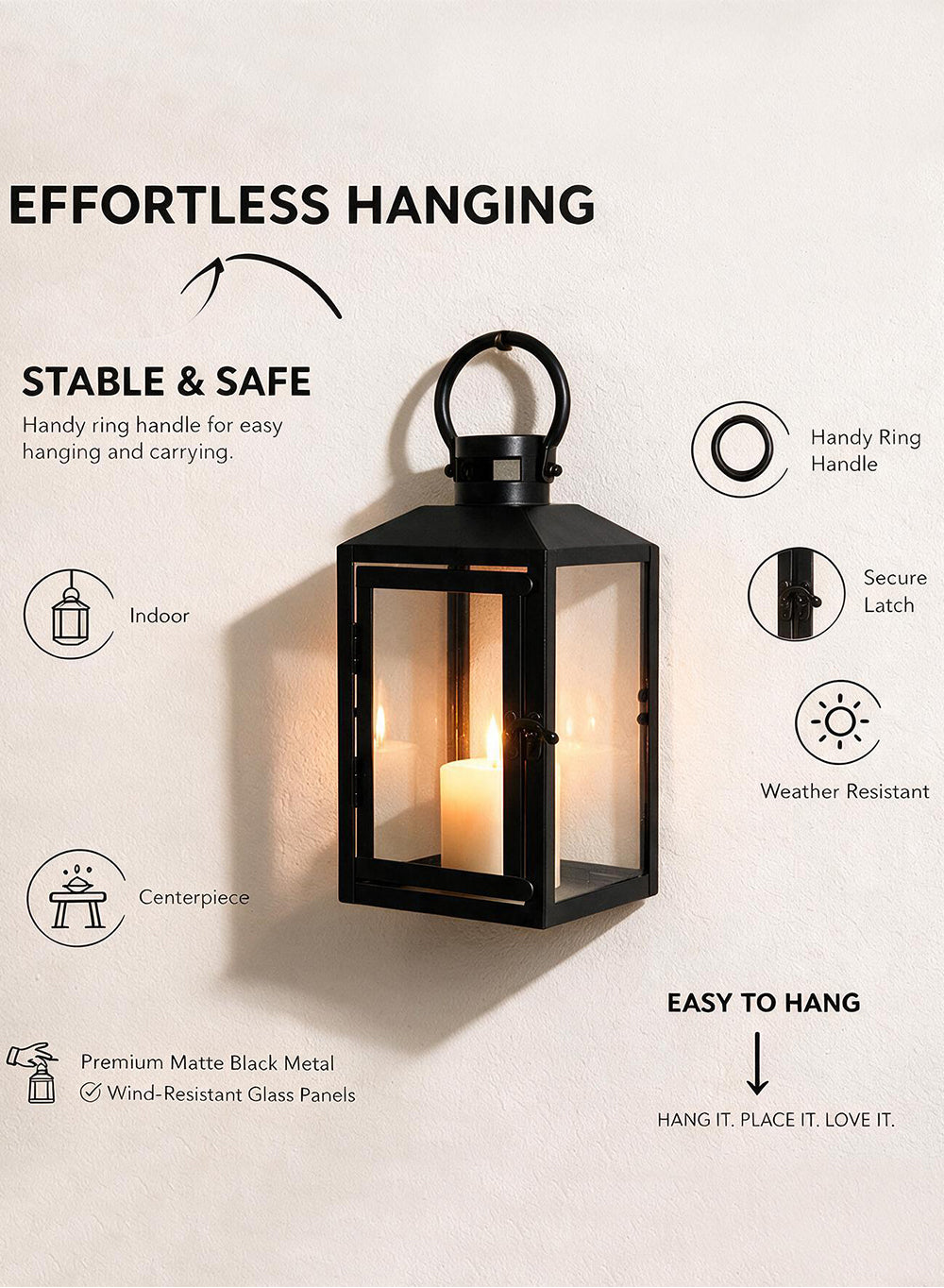 Fairmont Black Metal Lantern Collection