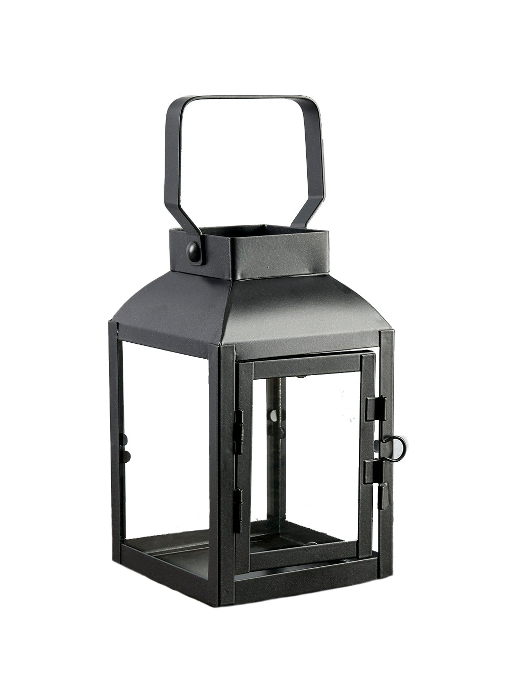 Farmhouse Steel Lantern, 3.5" Square & 8.4" Tall