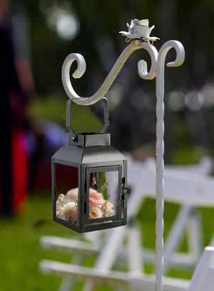 Farmhouse Steel Lantern, 3.5" Square & 8.4" Tall