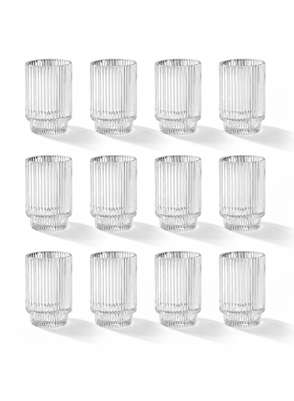Ribbed Glass Votive Candle Holder Collection