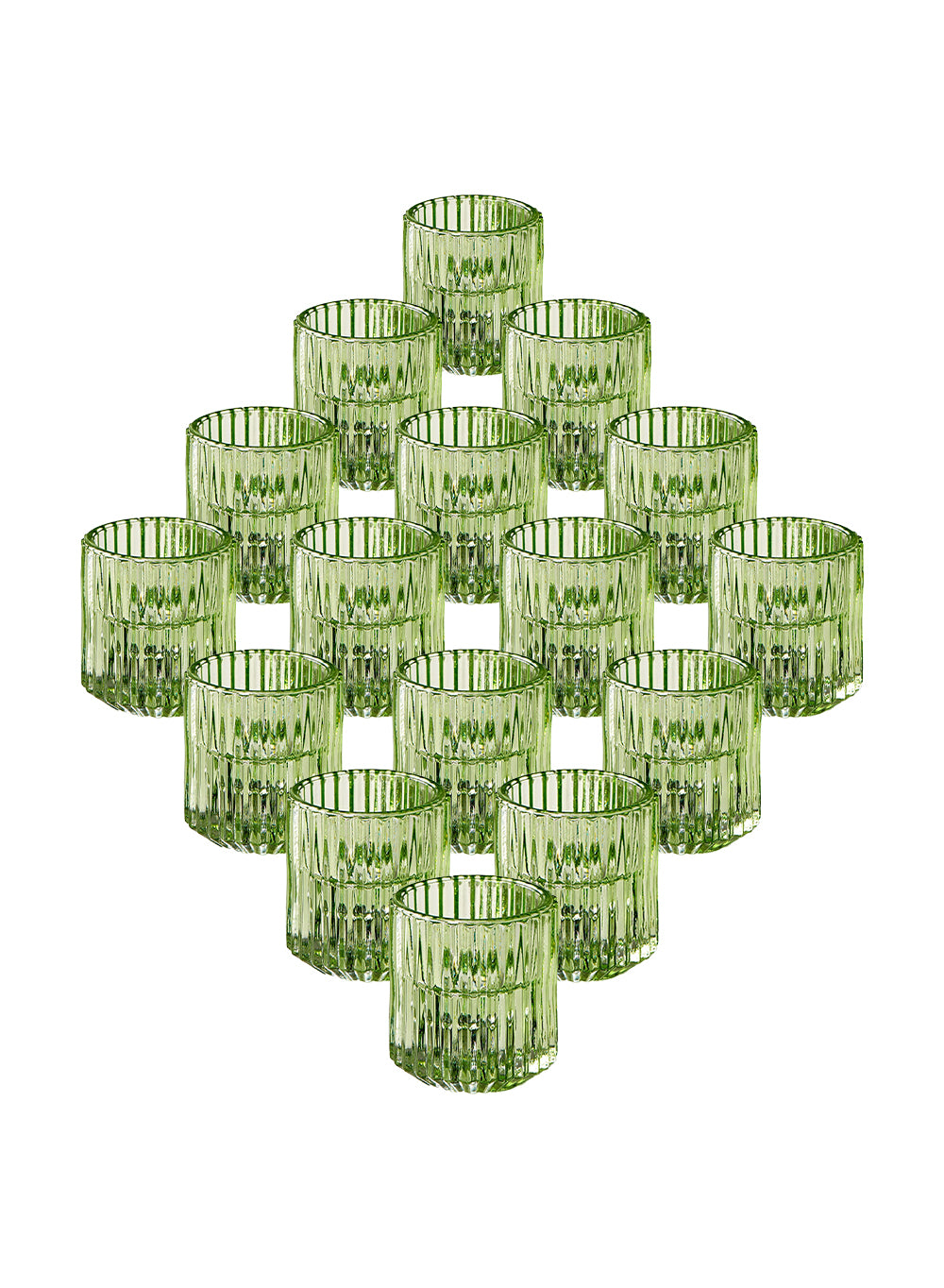 2.25" Ribbed Glass Tealight Holders, in 2 Colors