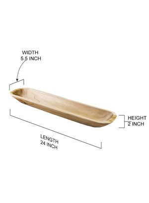 Rectangular Natural Wood Tray, in 2 Sizes