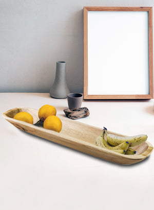 Rectangular Natural Wood Tray, in 2 Sizes