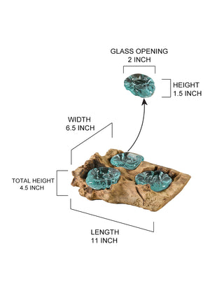 Teak & Glass Harmony Collection, in 2 Designs