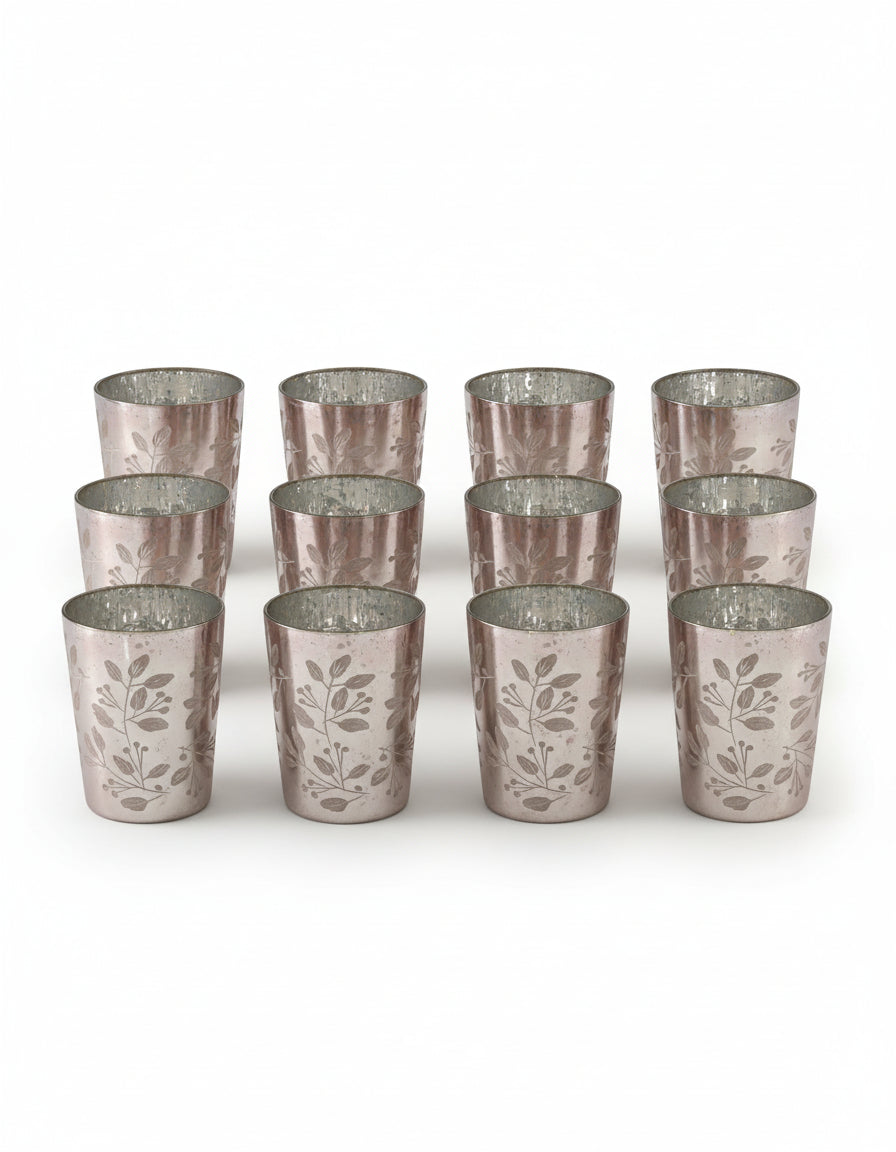 Rose Gold Mercury Glass Holder Collection