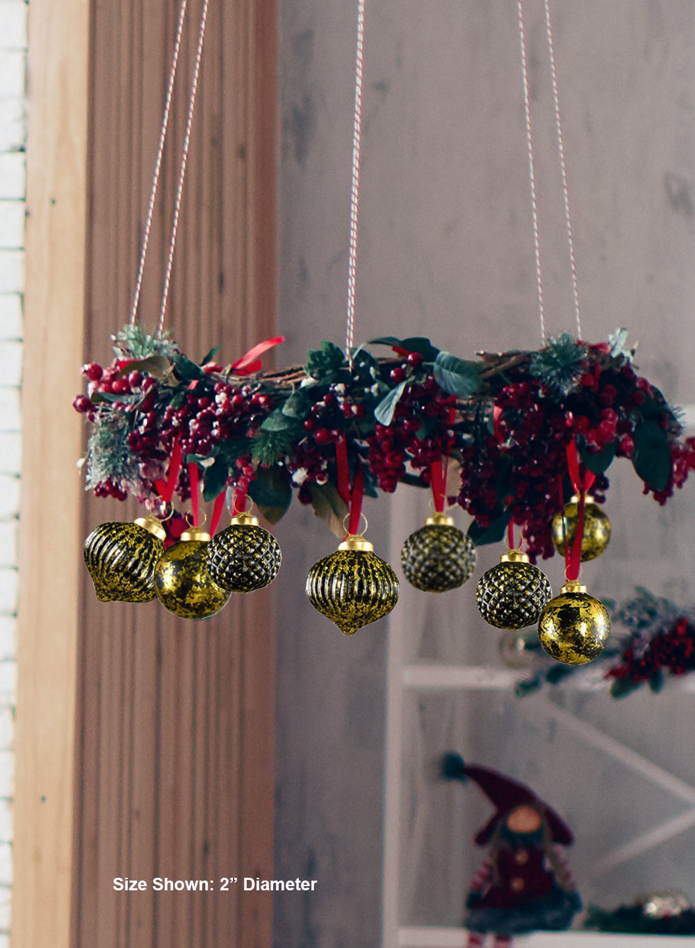 2" Celestial Black & Gold Glass Ornament, Pack of 12