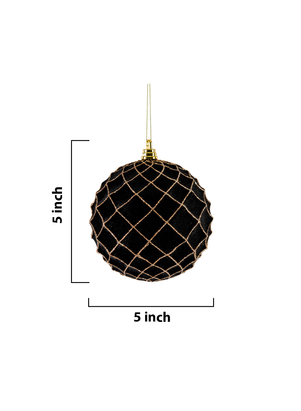 Black Christmas Ball Ornament, Pack of 12