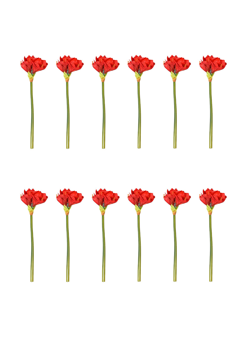 25.5" Lifelike Amaryllis Flower Stem, Pack of 12