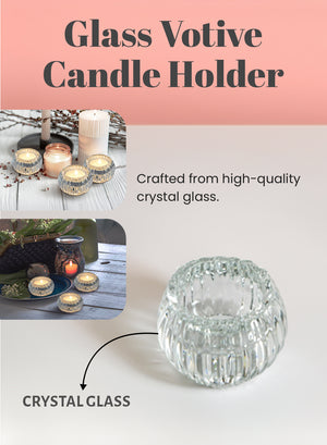 Clear Crystal Tealight Candle Holder, Set of 12 & 36