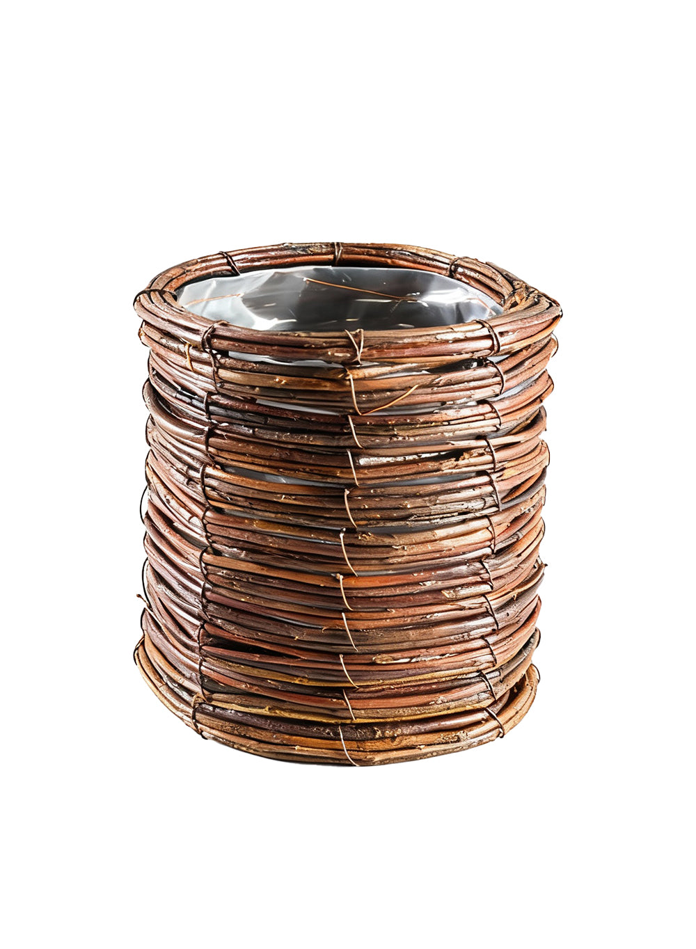 Natural Vine Woven Planter with Plastic Liner Collection