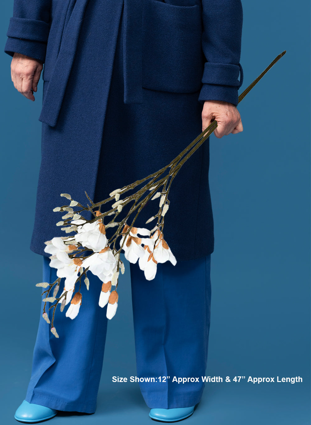 47" Lifelike White Magnolia Stem, Pack of 6