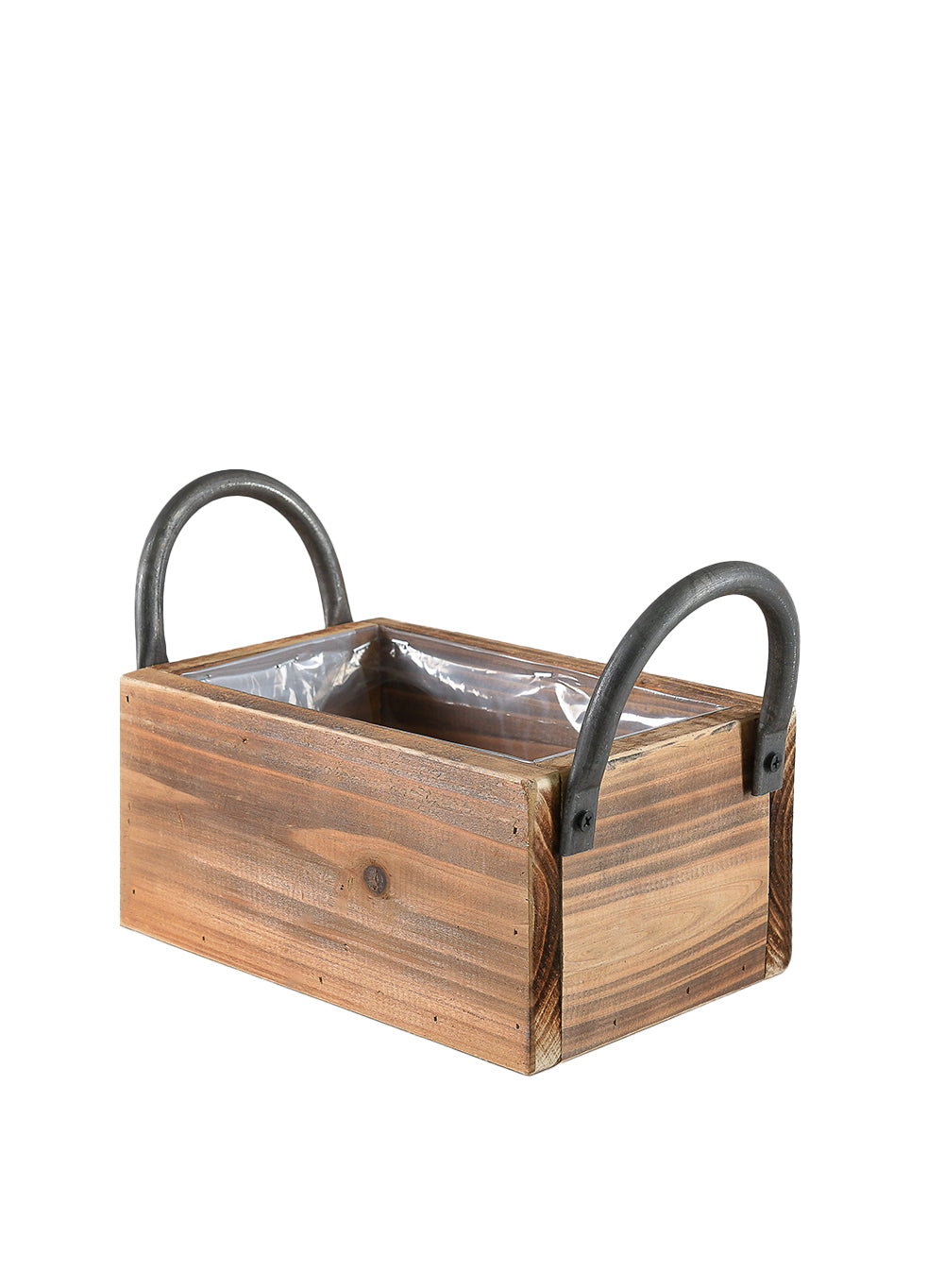 Everlyn Flower Box with Metal Handles, 9" Long, 6" Wide & 7.3" Tall