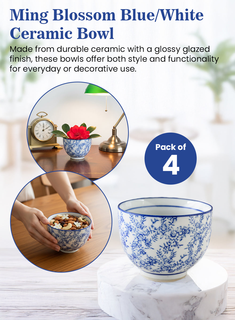 Ming Blossom Blue/White Ceramic Collection