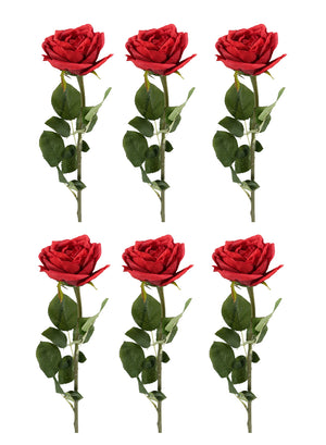 27" Red Silk Roses, Pack of 12