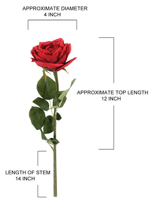 27" Red Silk Roses, Pack of 12
