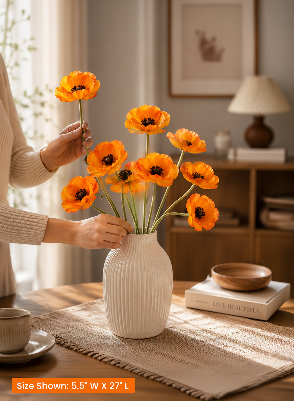 27" Artificial Poppy Stem Collection