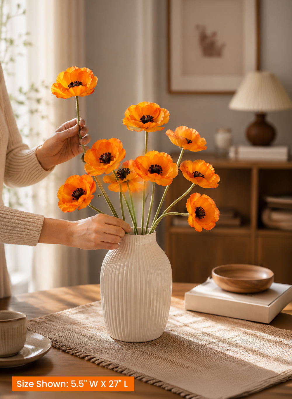 27" Artificial Poppy Stem Collection