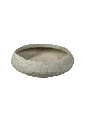 Natural Poly-Stone Rough Low Bowl