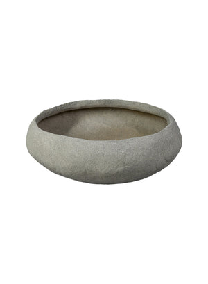 Natural Poly-Stone Rough Low Bowl