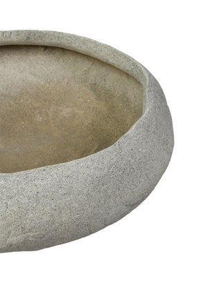 Natural Poly-Stone Rough Low Bowl