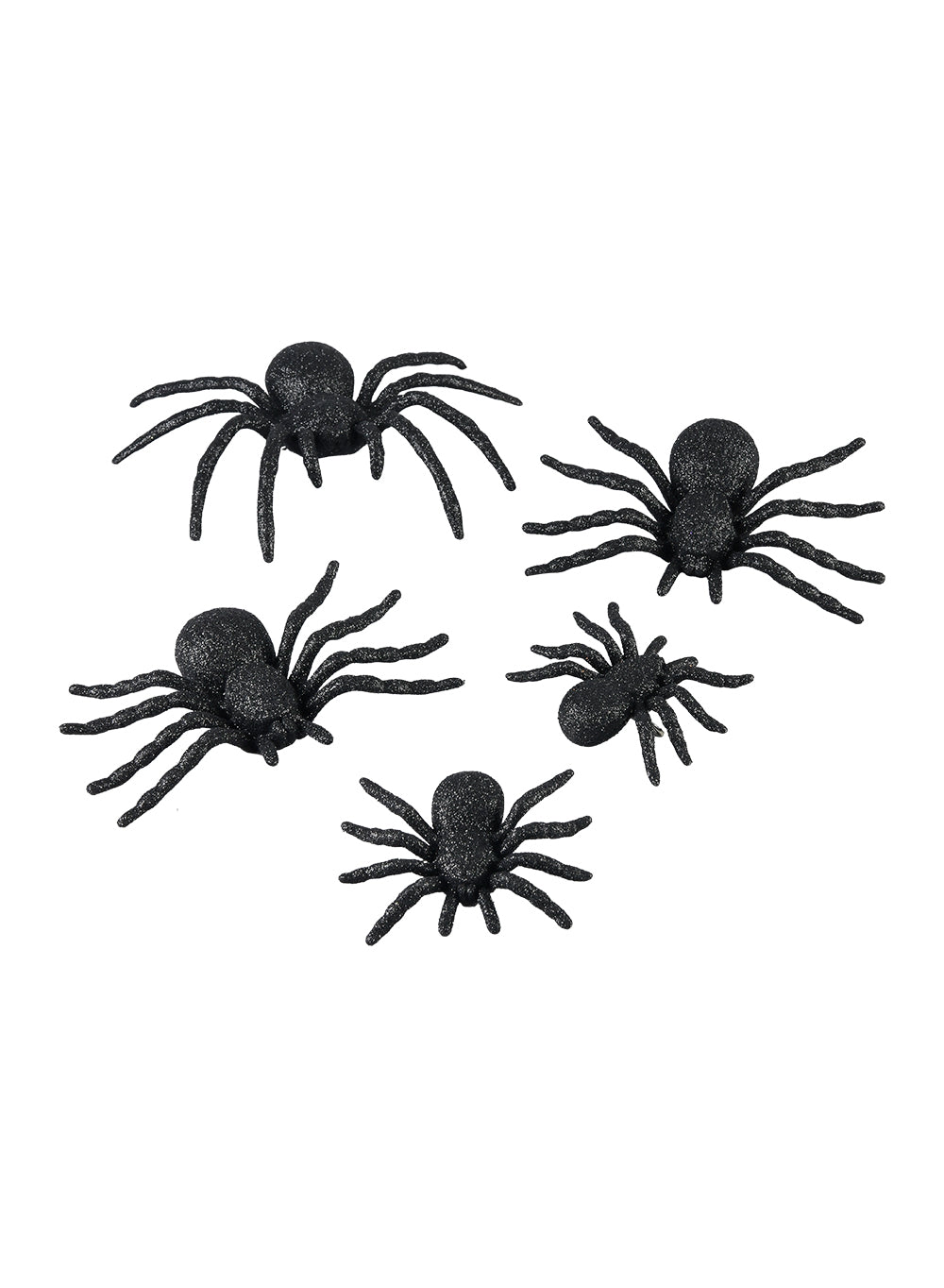 Halloween Spider Decorations, 5-Pack, Various Sizes