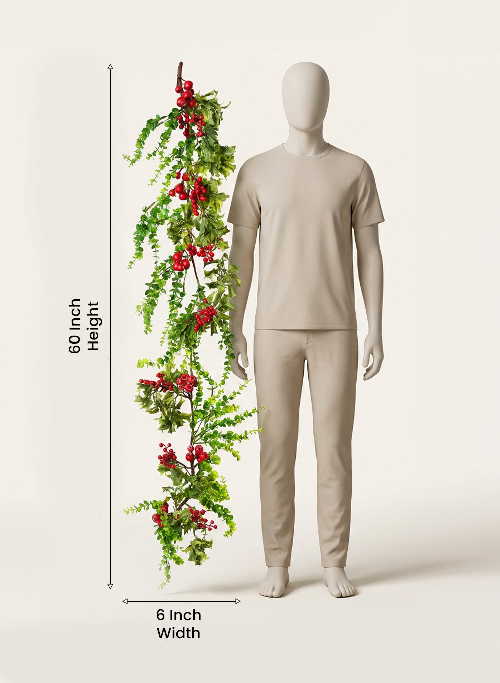 Winterberry Artificial Christmas Garland, 60" Long