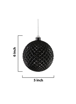 Black Christmas Ball Ornament, Pack of 12