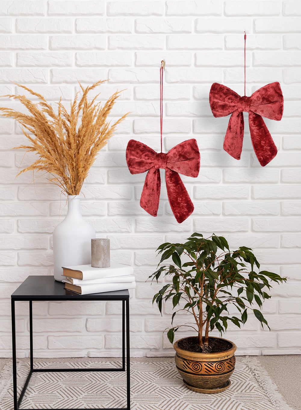 15" Christmas Giant Velvet Bow Decoration