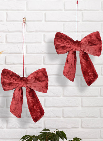 15" Christmas Giant Velvet Bow Decoration