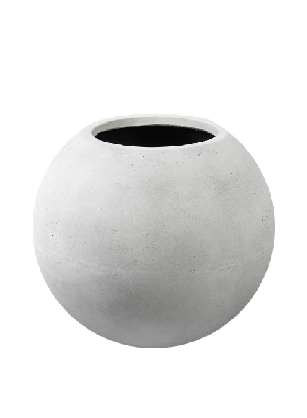 Grey Lava Concrete Planter Bowl, 20" Diameter & 18" Tall