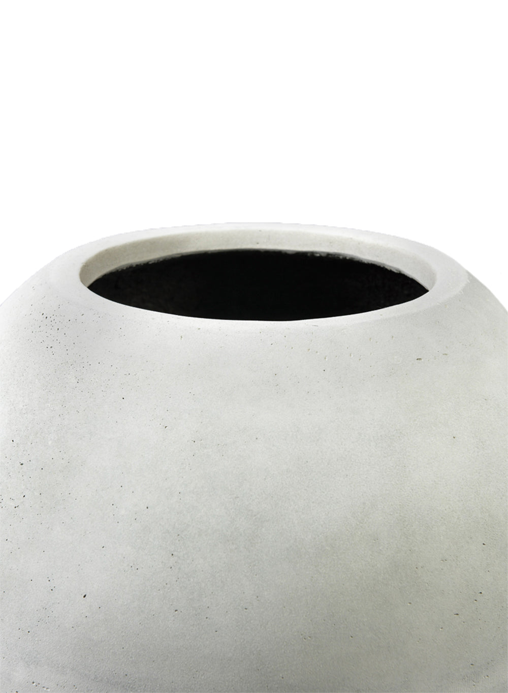 Grey Lava Concrete Planter Bowl, 20" Diameter & 18" Tall