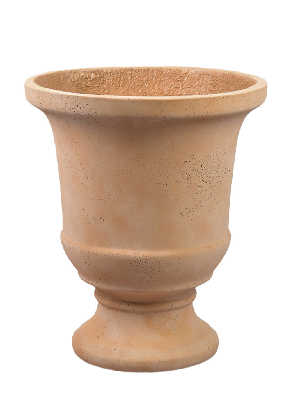 TerraLava Concrete Urn Planter, 15.5" Diameter & 18" Tall