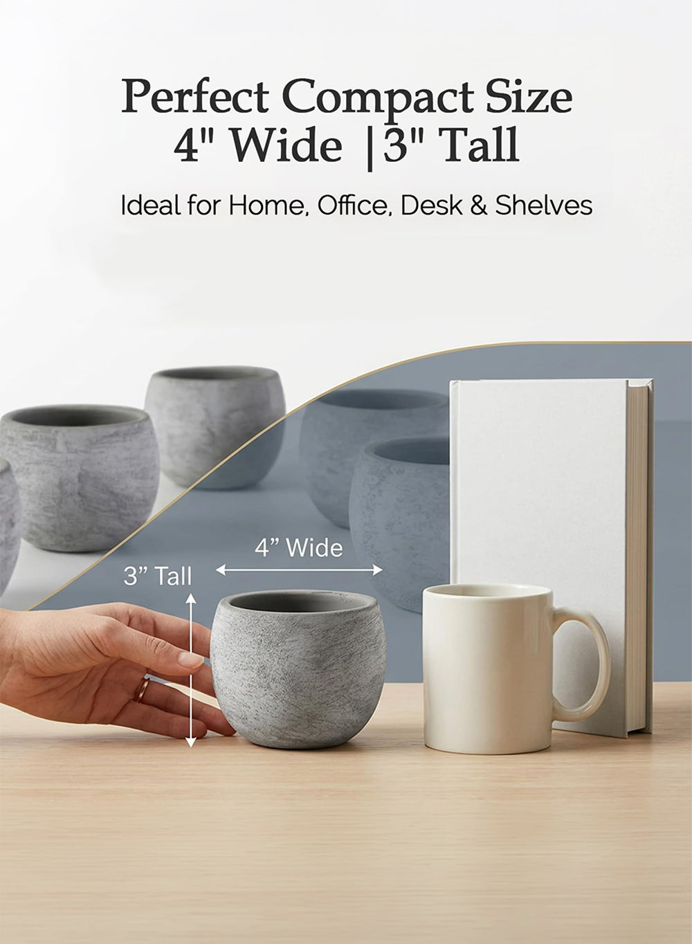 Aeris Grey Mini Planter Collection
