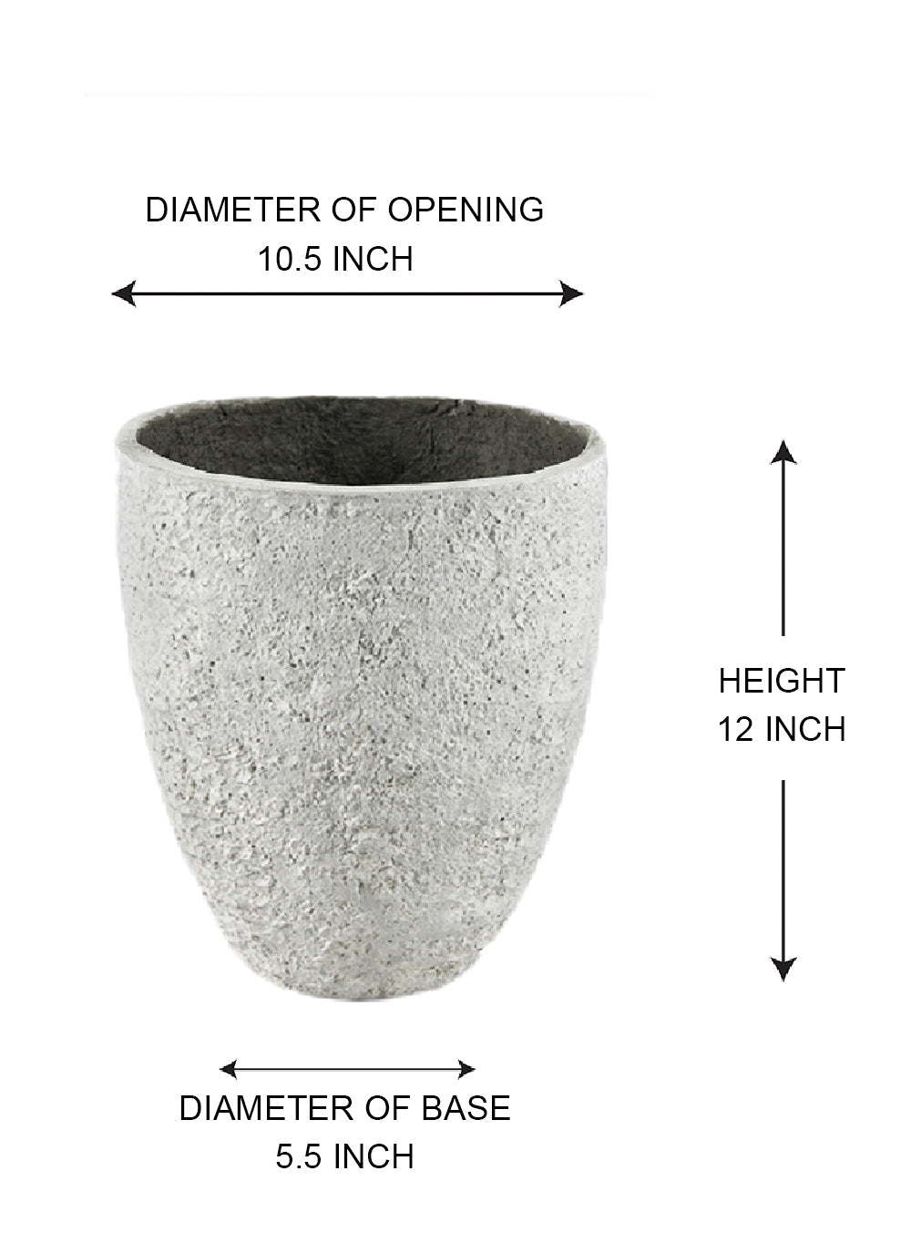 Rustic White Stone Planter, Available in 3 Sizes