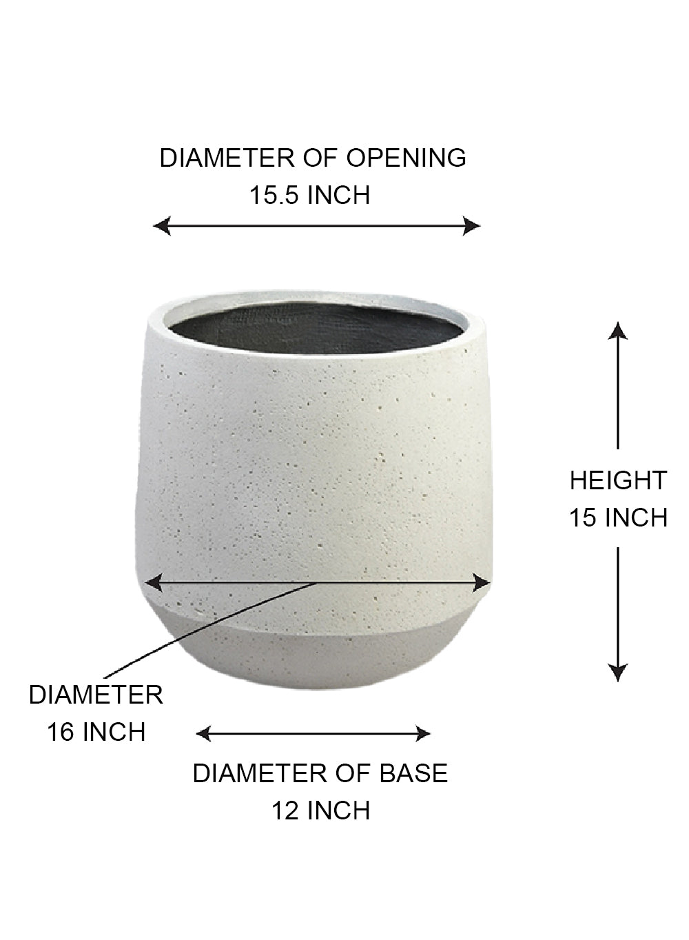 Sandora White Planter, Available in 3 Sizes