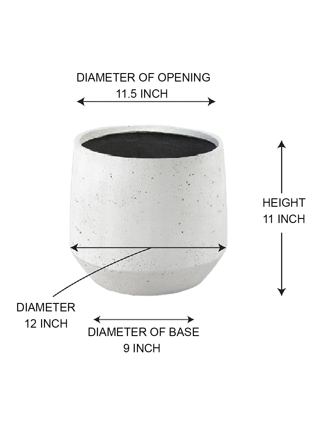 Sandora White Planter, Available in 3 Sizes