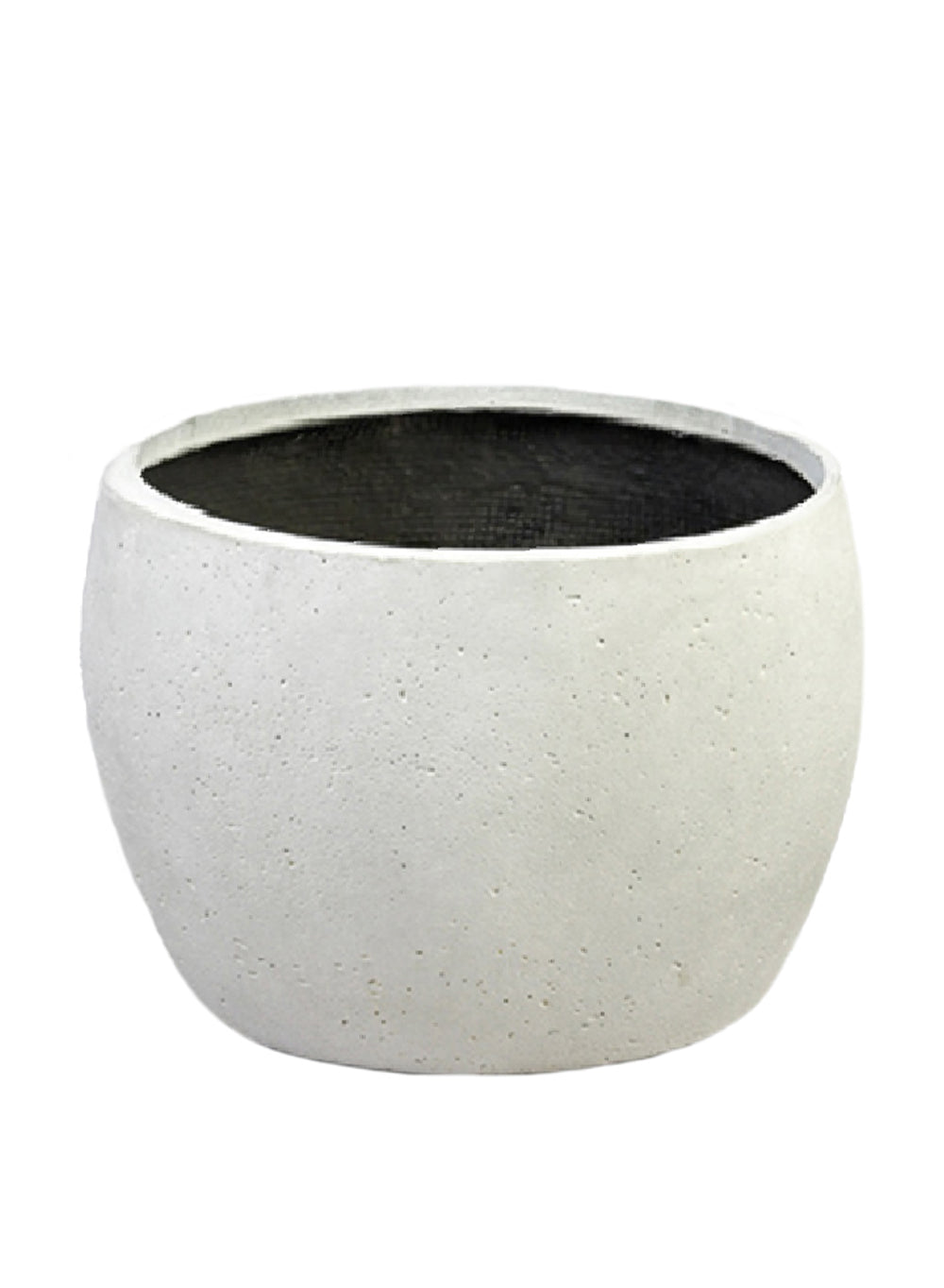 Sandora White Low Round Planter, Available in 3 Sizes