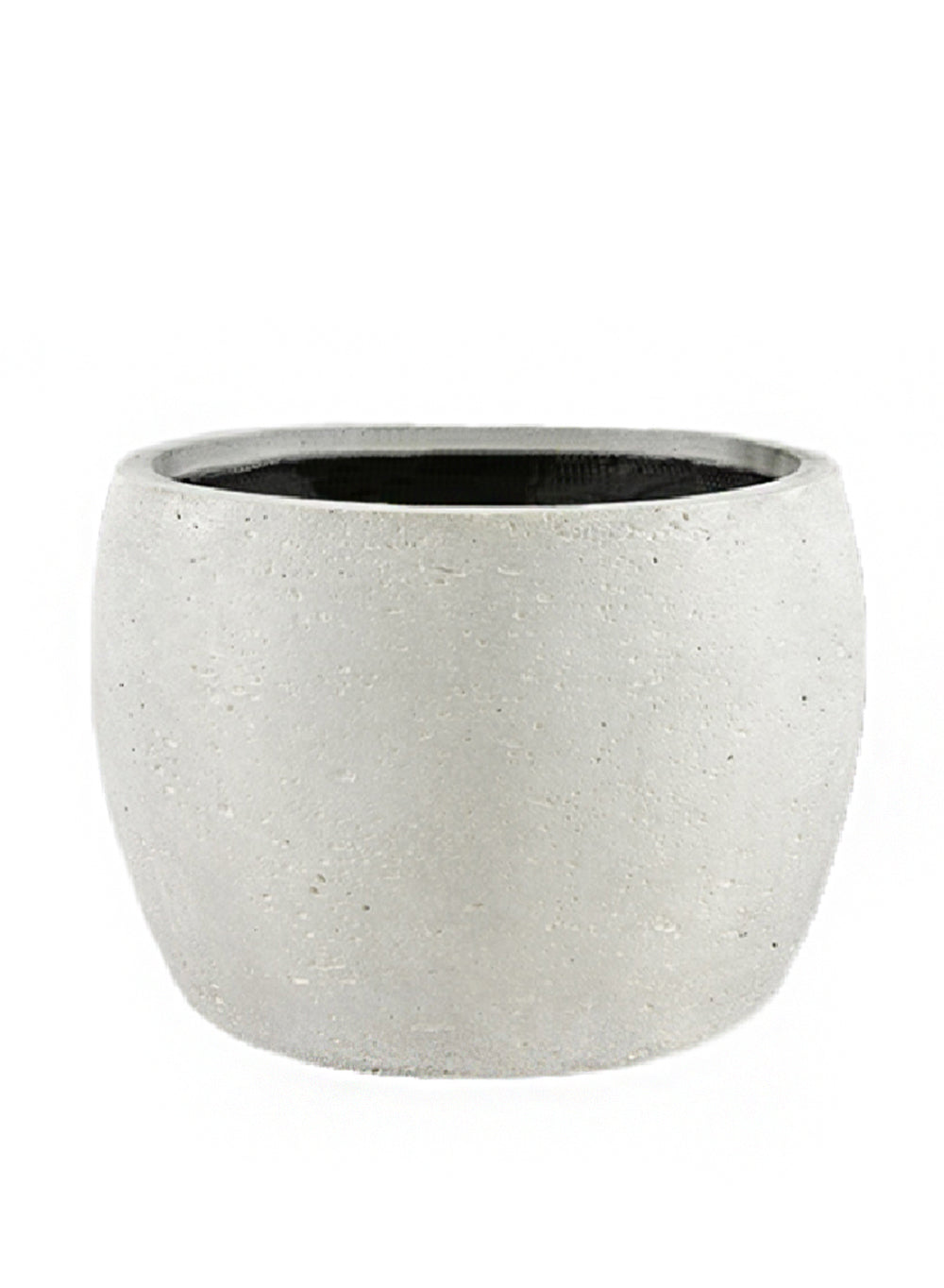 Sandora White Low Round Planter, Available in 3 Sizes