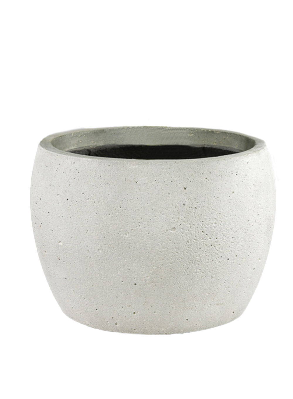 Sandora White Low Round Planter, Available in 3 Sizes