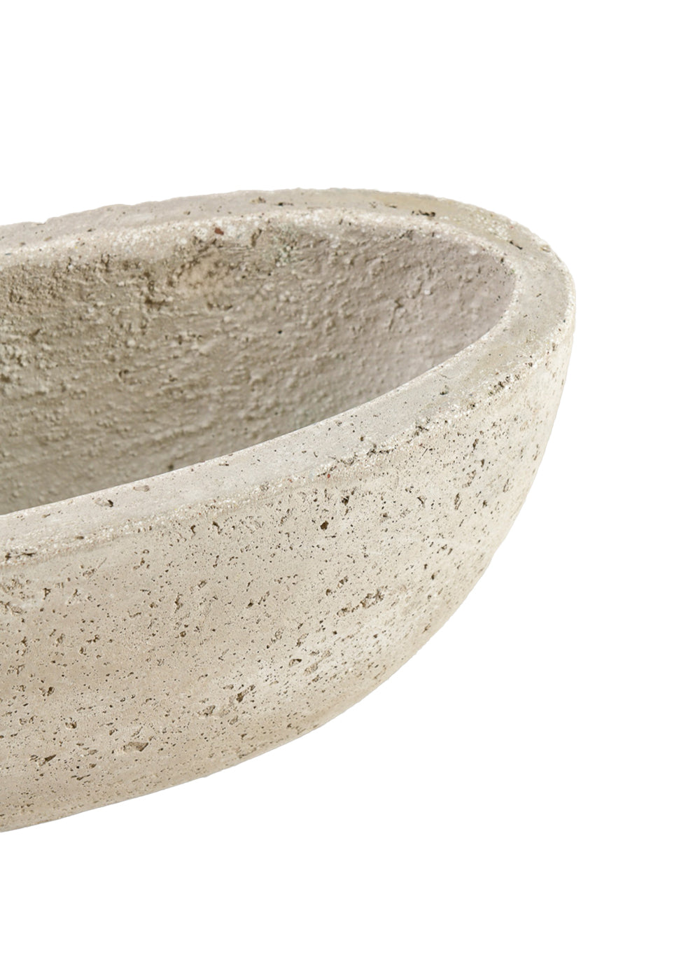 Beige Cement Oval Planter